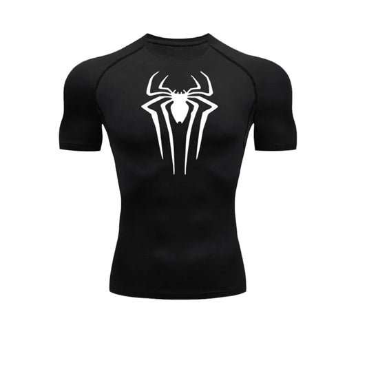 Camiseta de compresión Spider de manga corta