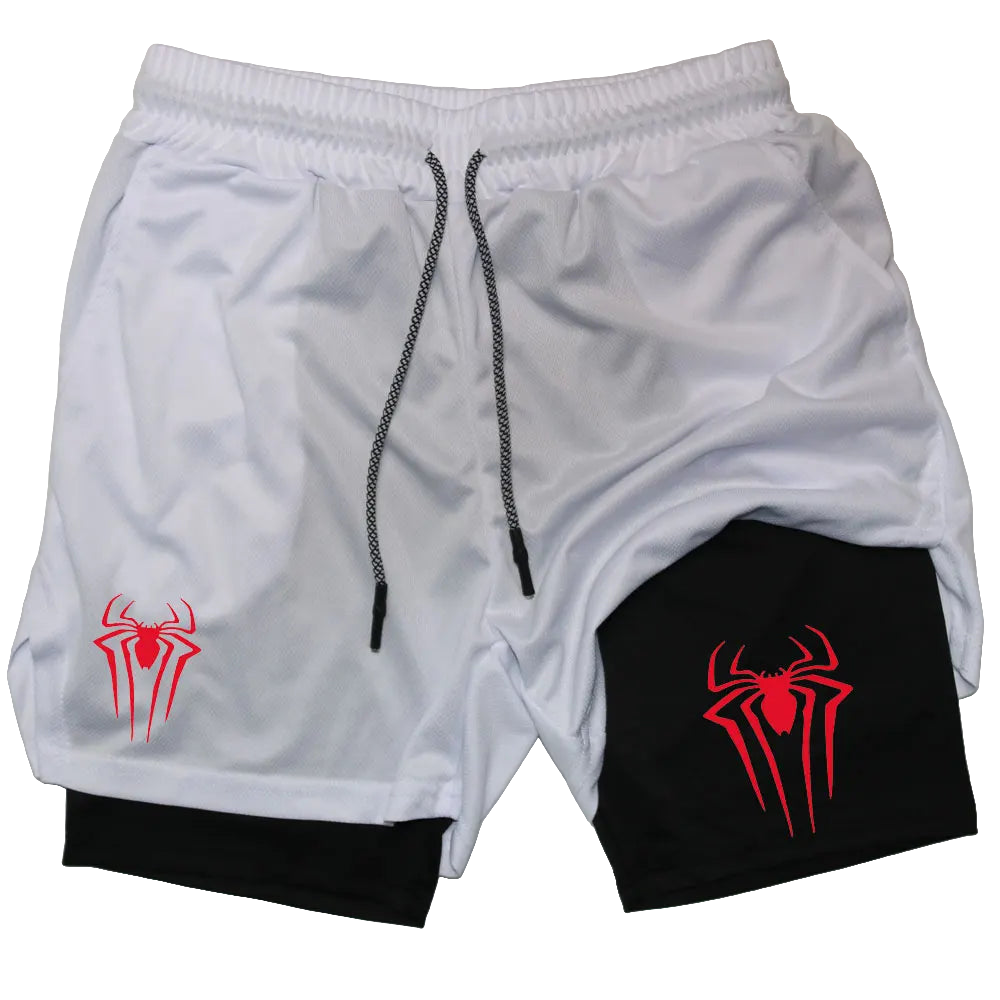 Spider-Man Shorts With Red Logo