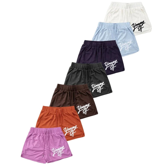 YoungLA-style shorts.